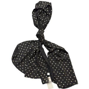Buckle Womens Foil Polka Dot Scarf Black Gold Chiffon One Size 100% Polyester